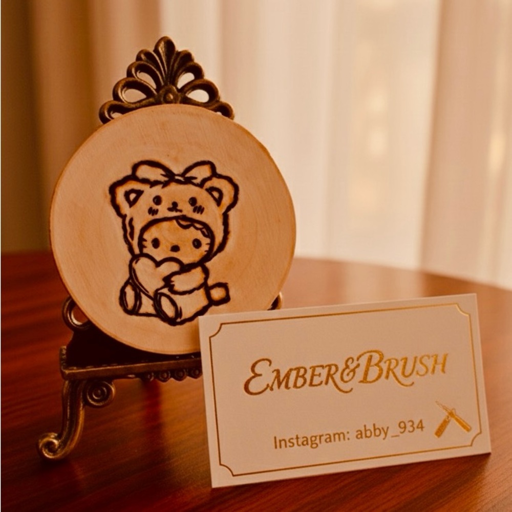 Ember & Brush Wooden Art Piece